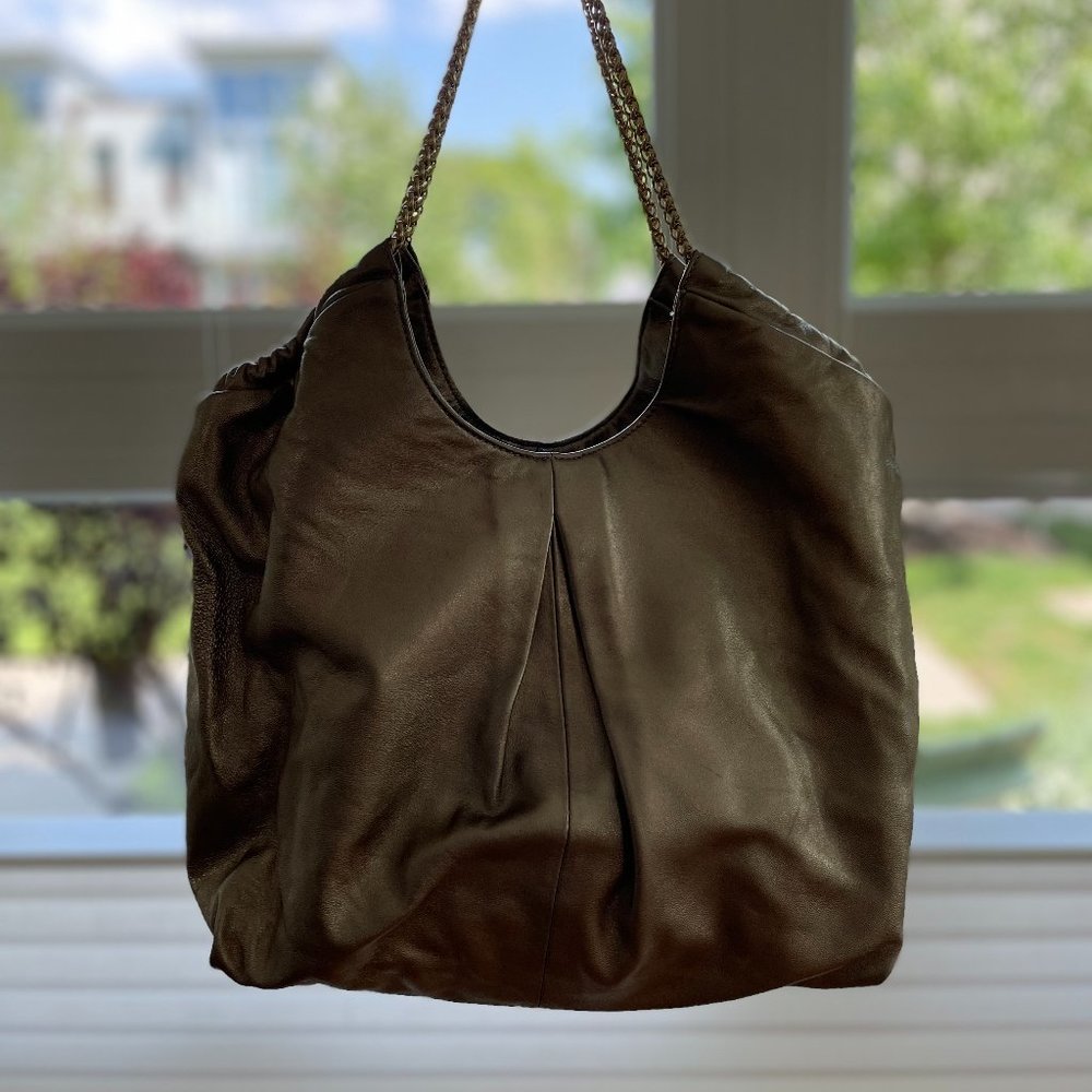 Gold Elie Tahari Leather Purse